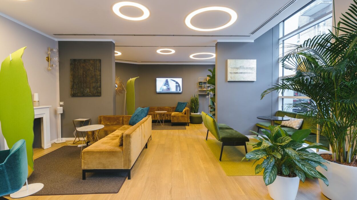 brown wooden table near green plant