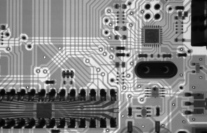 a close up of a computer circuit board